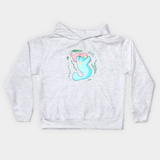 Marina Manatee Kids Hoodie by 1 in 100